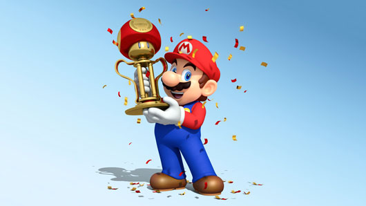 mario kart 8 deluxe mario holding trophy